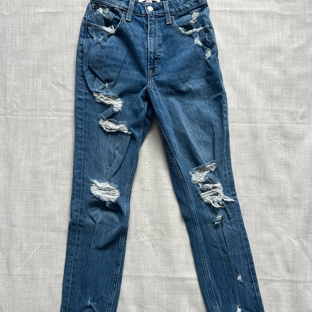 Abercrombie Distressed Blue Jeans
